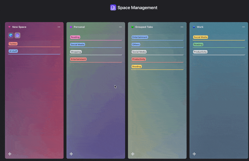 Move Groups to Different Spaces